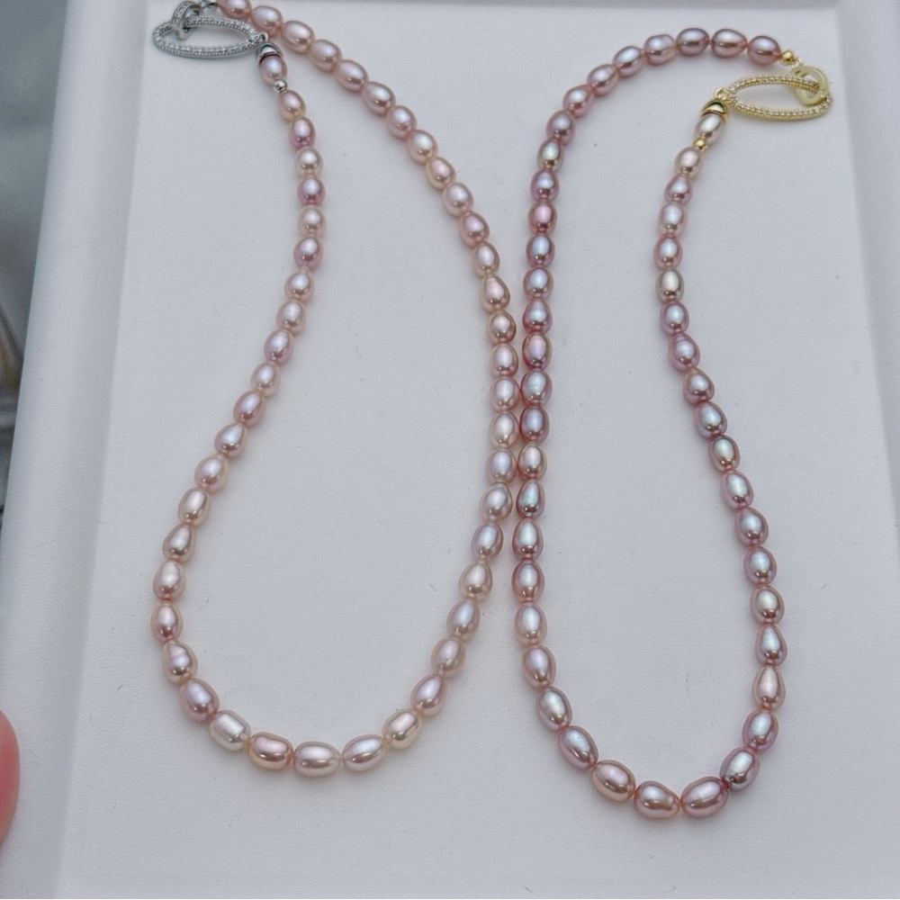 X720 Handmade Lustrous Pink Freshwater Pearl Necklace